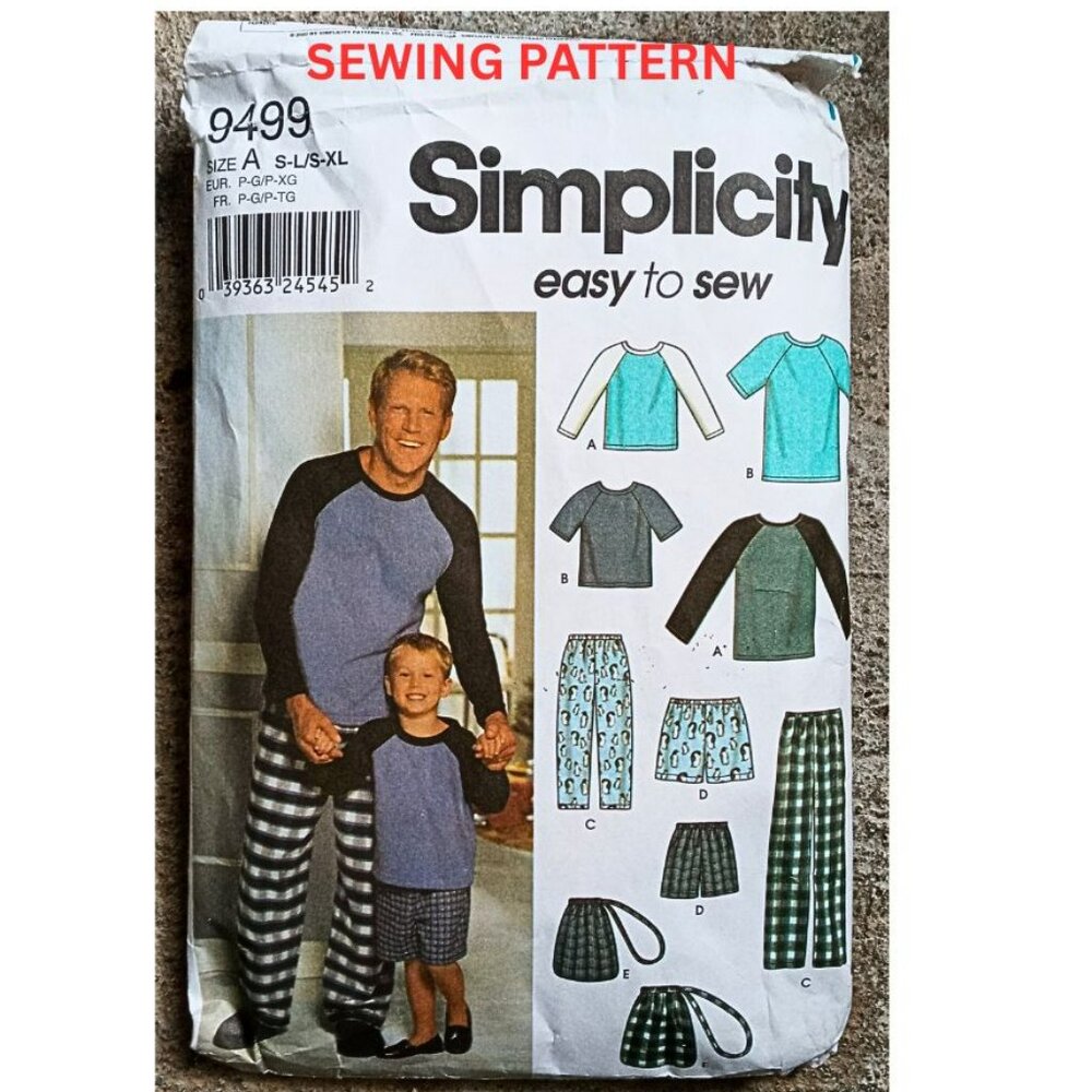 Mens/Boys Loungewear/Pajama Sewing Pattern – Simplicity 9499